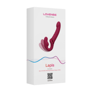 Lapis – App-controlled Dual Ended Vibrating Strapless Strap-on – Red