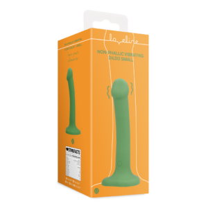 Non-Phallic Vibrating Dildo – Small – Forest Green