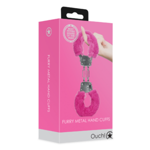 Furry Metal Hand Cuffs – Pink