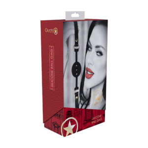 Milan Collection – Silicone Ball Gag – Black/Red