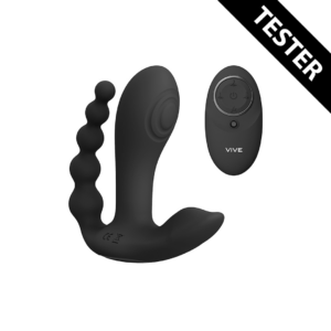 Kata – Pulse Wave  Vibrating Double Penetration Vibrator – Black – Tester