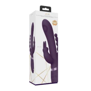 Rini – Onda de Pulso y Vibración Doble Penetración Conejito – Púrpura