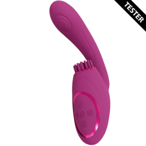 Gen – Triple Motor G-Spot Vibrator with Pulse Wave and Vibrating Bristles – Pink – Tester