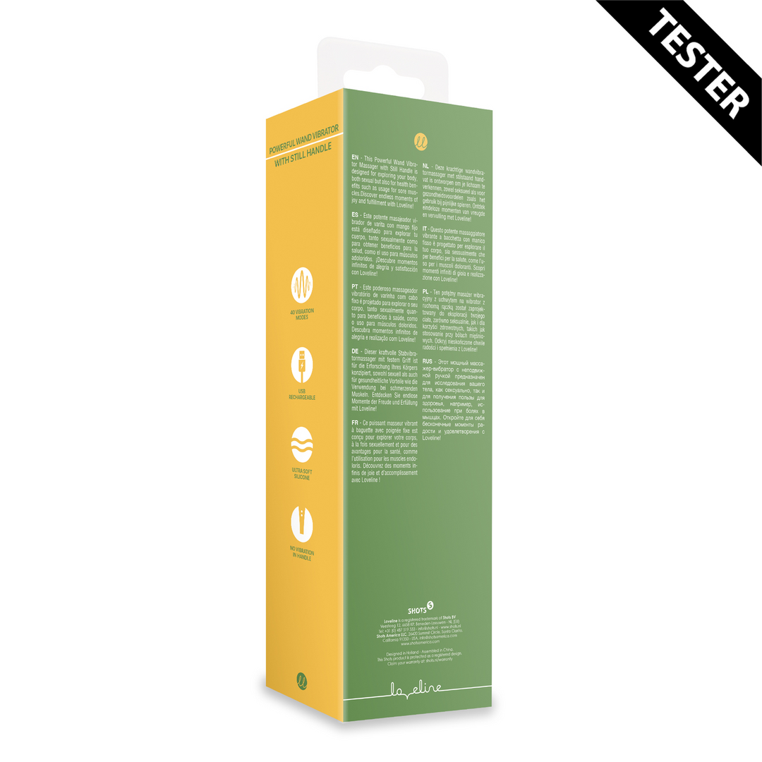 Vibrador Masajeador de Varita Potente con Mango Fijo – Green Mumba – Tester