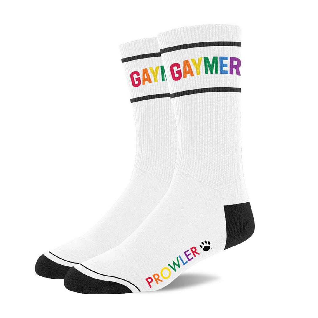 Gaymer Socks – White/Pride